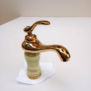 VÒI CHẬU RỬA MẶT LAVABO MẠ VÀNG CONG V228