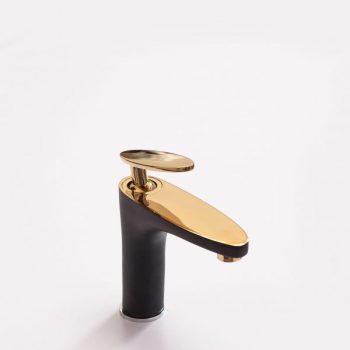 VÒI CHẬU RỬA MẶT LAVABO TRÒN MẠ ĐEN V303