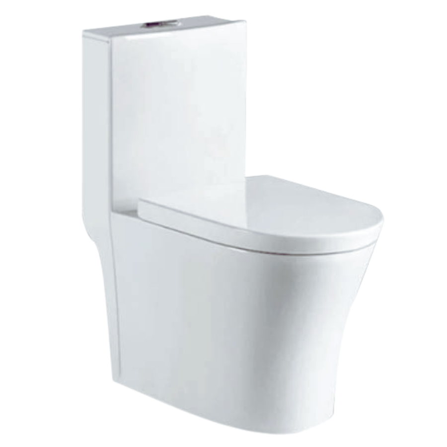 Bồn cầu liền khối BKG-875 thiết kế vuông hiện đại, xả TurboFlush™ mạnh mẽ, men sứ chống bám bẩn, nắp đóng êm – lựa chọn tiện nghi cho mọi phòng tắm.