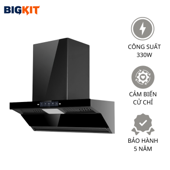 Máy Hút Mùi Kính Vát BIGKIT-02 330W – Lực Hút Cực Mạnh, Cảm Ứng Vẫy Tay, Khử Mùi Nhanh
