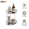 Kệ Góc Nhà Tắm Inox 304 BIGKIT BK-G02 – Kệ Để Đồ 2 Tầng Treo Tường Đa Năng, Chống Gỉ Bảo Hành 24 Tháng