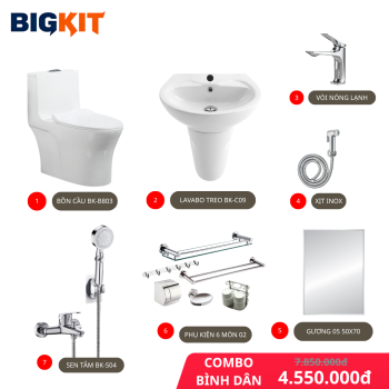 [COMBO BÌNH DÂN] Combo Thiết Bị Phòng Tắm Trọn Bộ - Sang Trọng Tiện Nghi